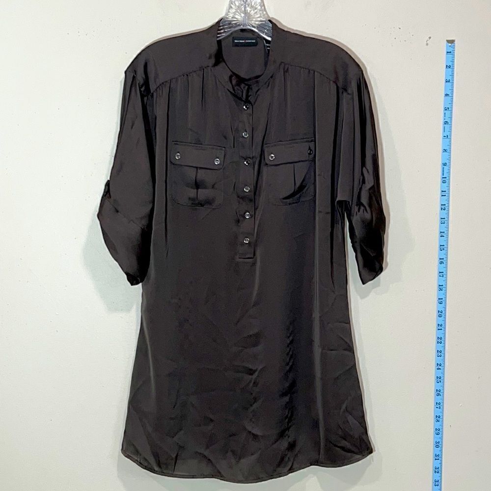 Brown New York & Company 3/4 Sleeve Dress Top. Size Small.